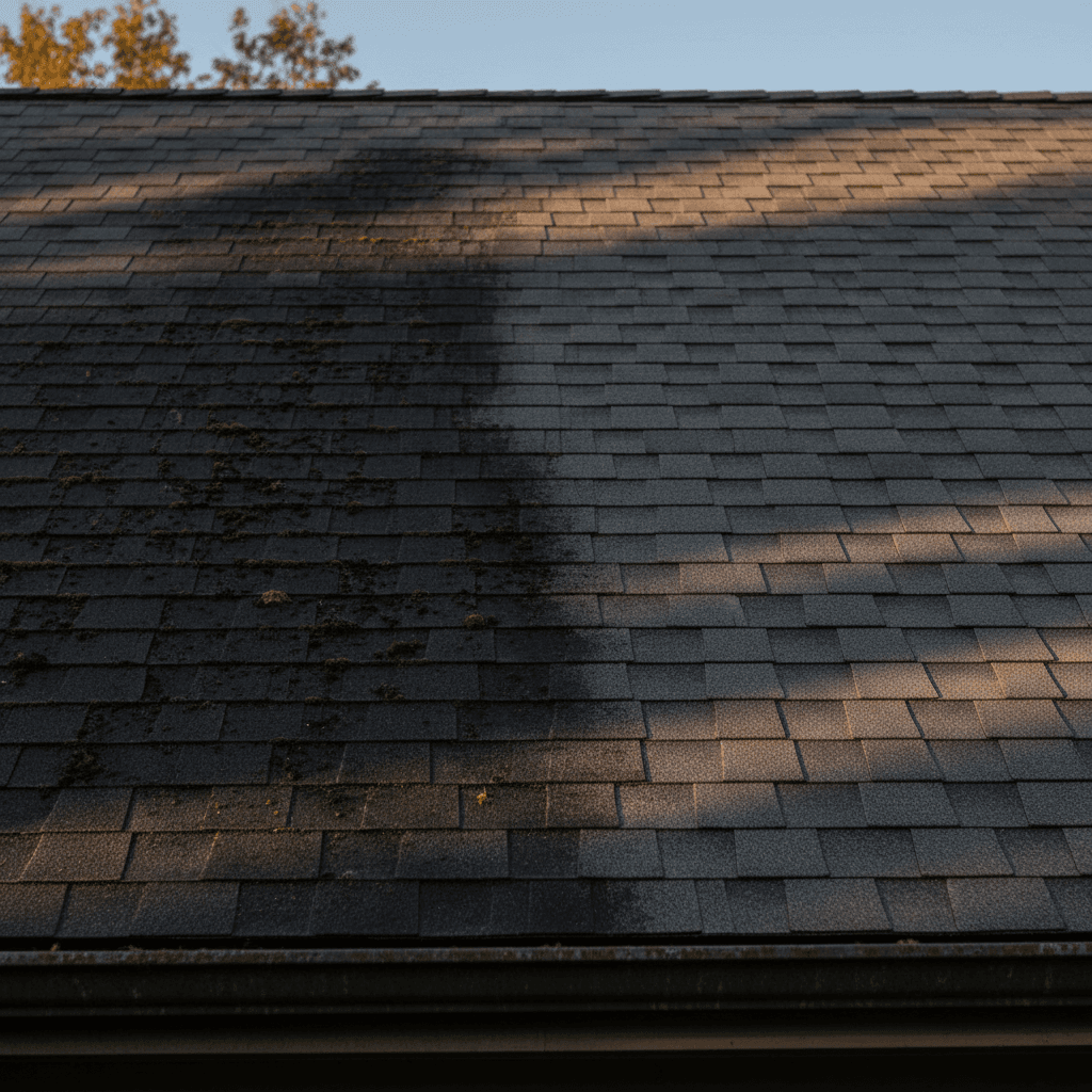 Roof moss removal washing