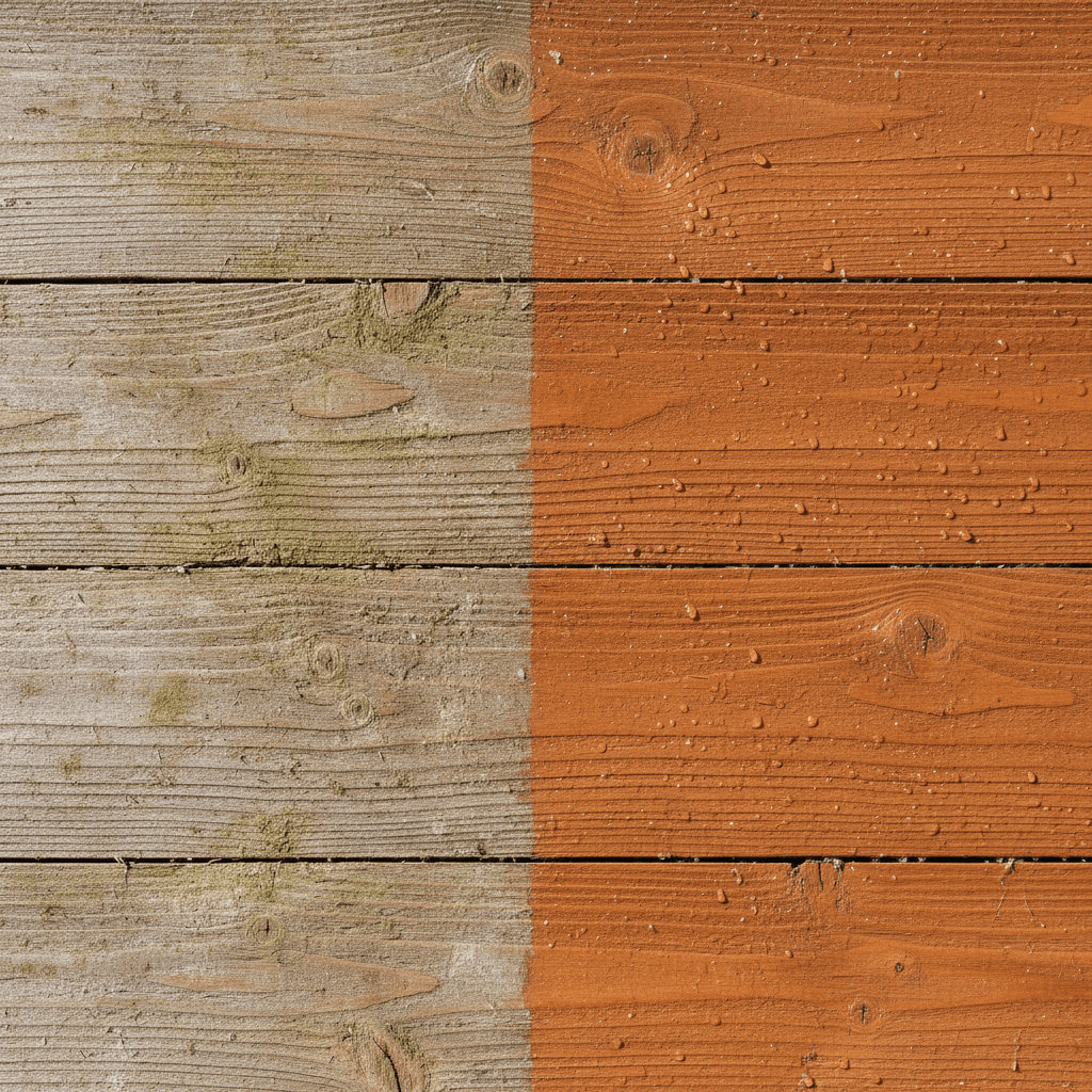 Fence power washing restoration