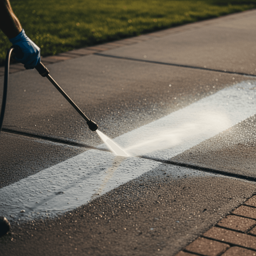 oil stain removal on driveway